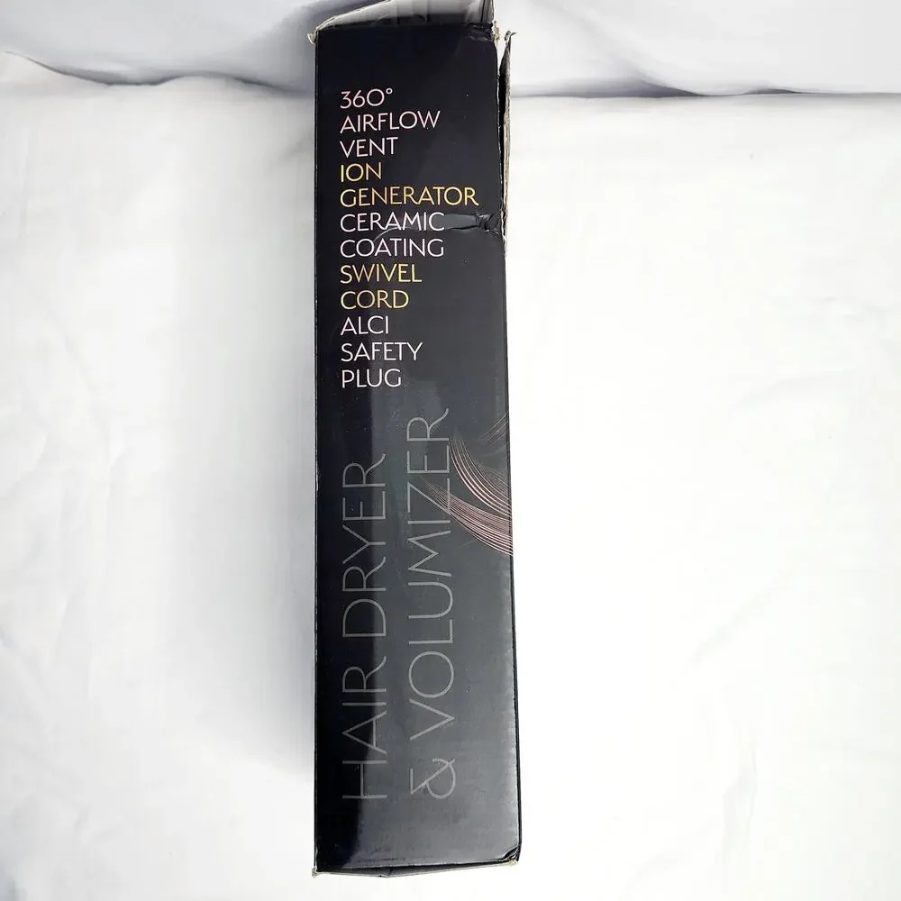 Blowout Hair Dryer Brush, Black Gold Dryer and Volumizer Oval Shape